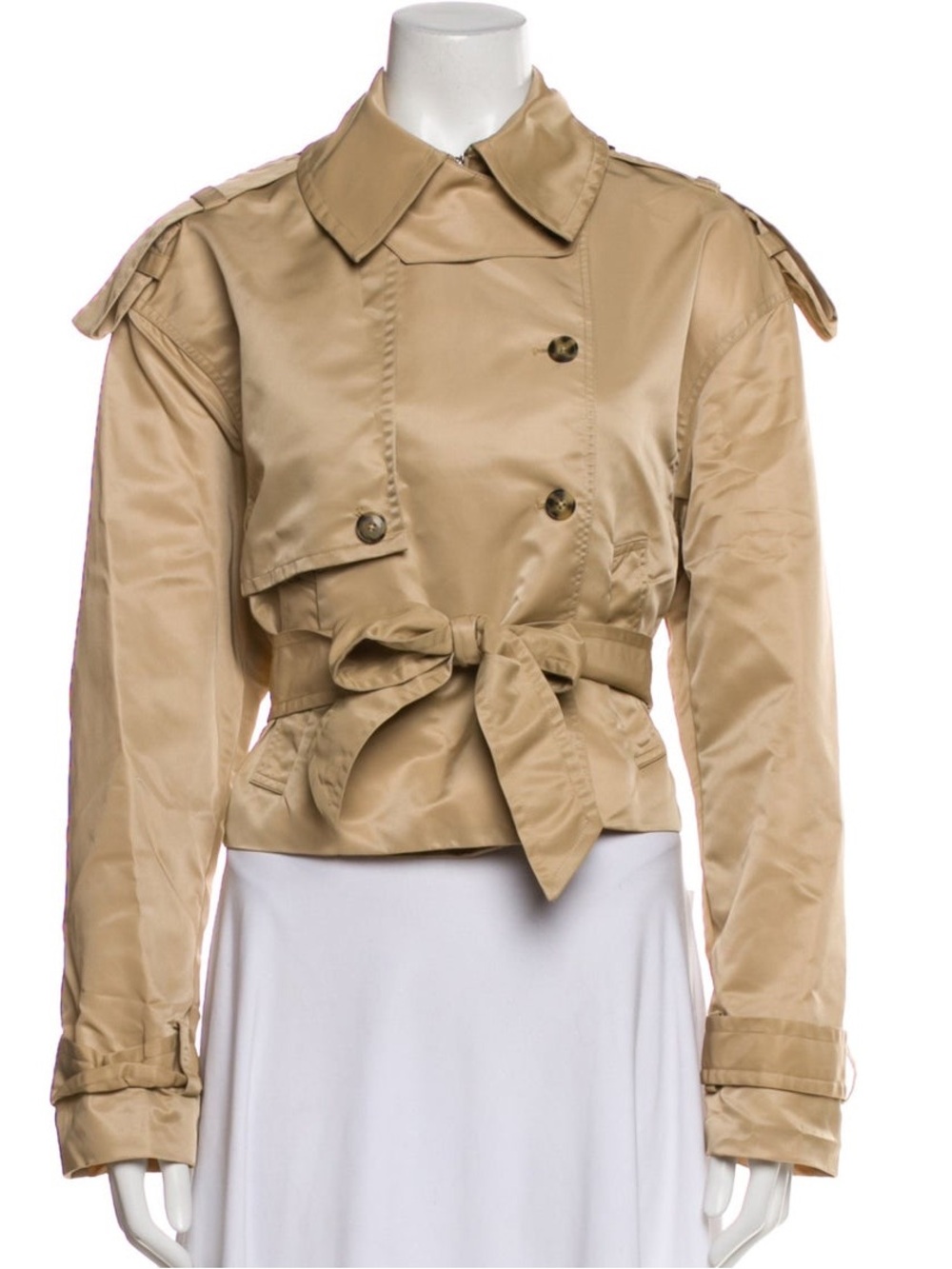 NWT Birgitte Herskind Luisa Nylon Utility Jacket in Creamy Sz EU 34